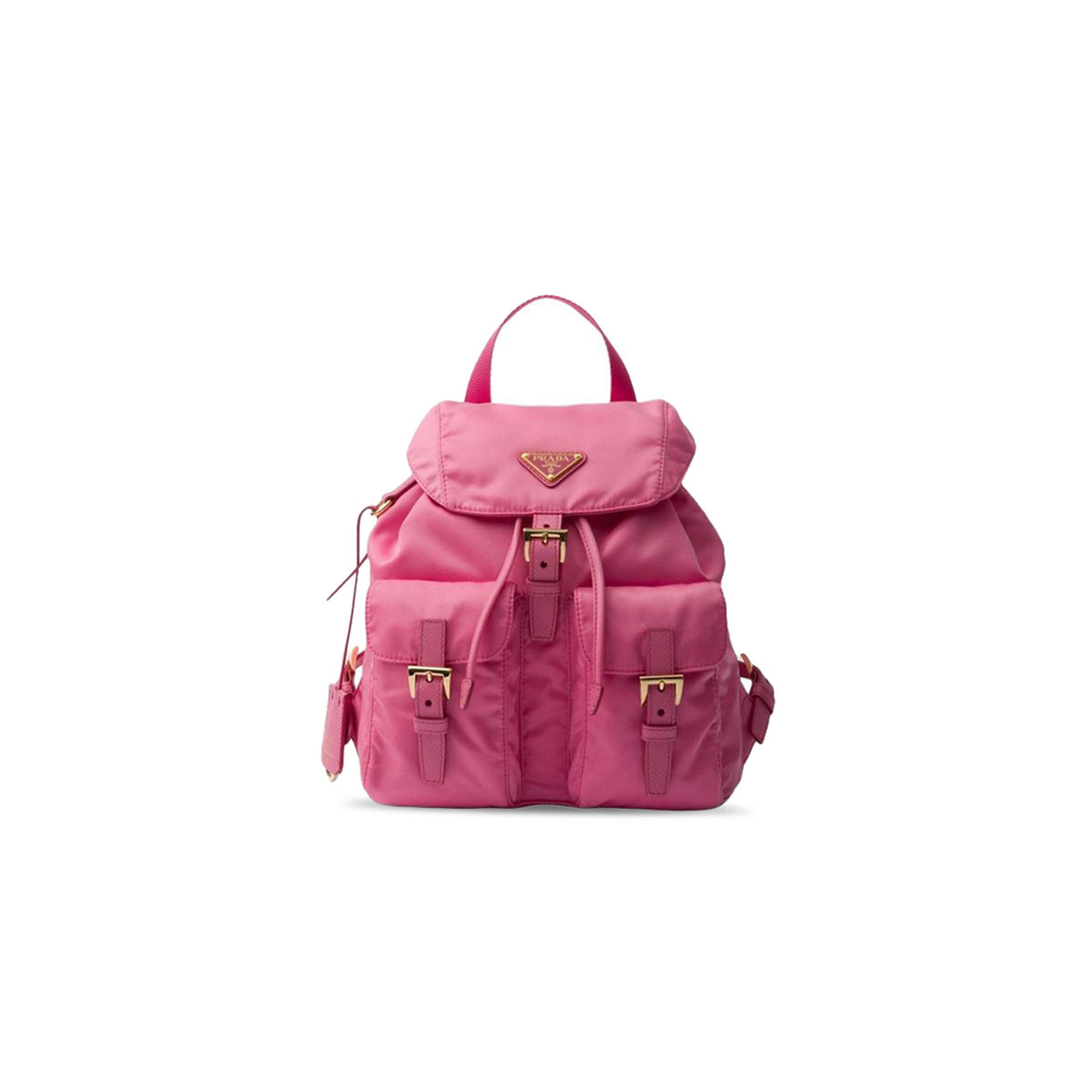 PRADA RE-NYLON FABRIC BACKPACK SMALL SIZE WOMEN'S BEGONIA PINK 1BZ677 (28*23.5*12cm)
